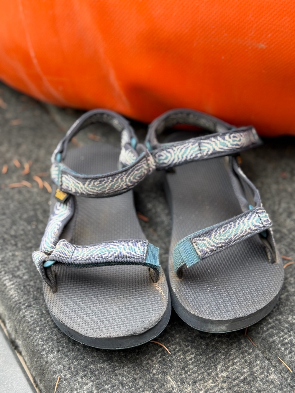 Kids teva Gray Outdoor Sandals with Patterned Straps